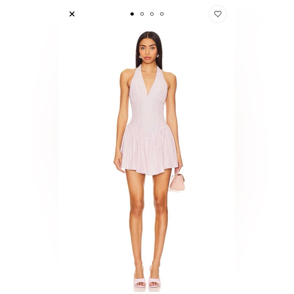 Yolani Mini Dress in Pink Stripe
